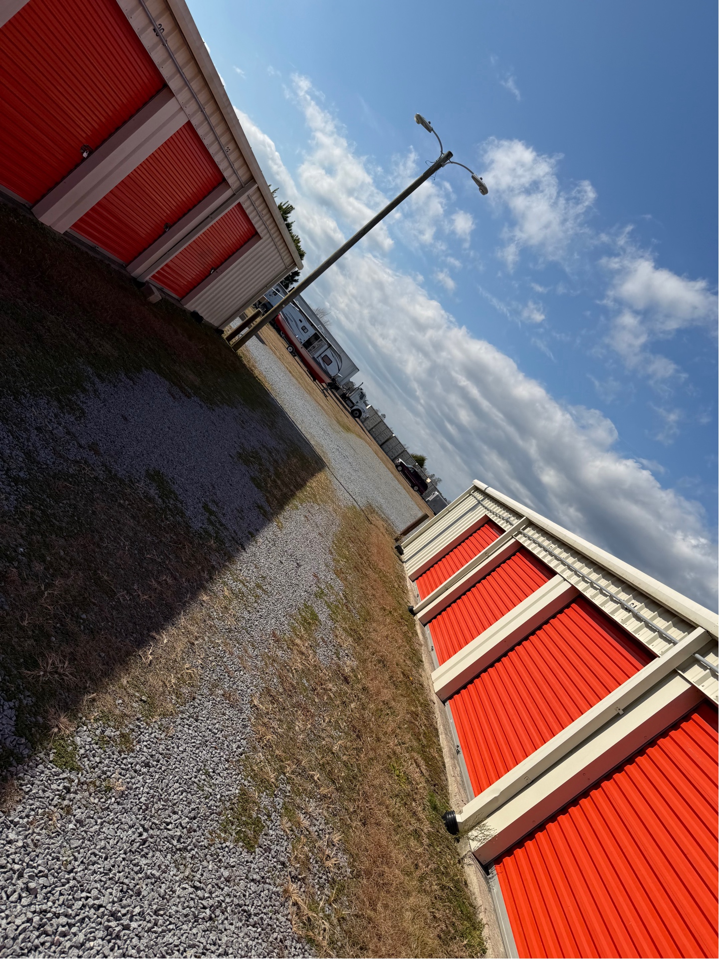 Commercial security camera installation at storage facility