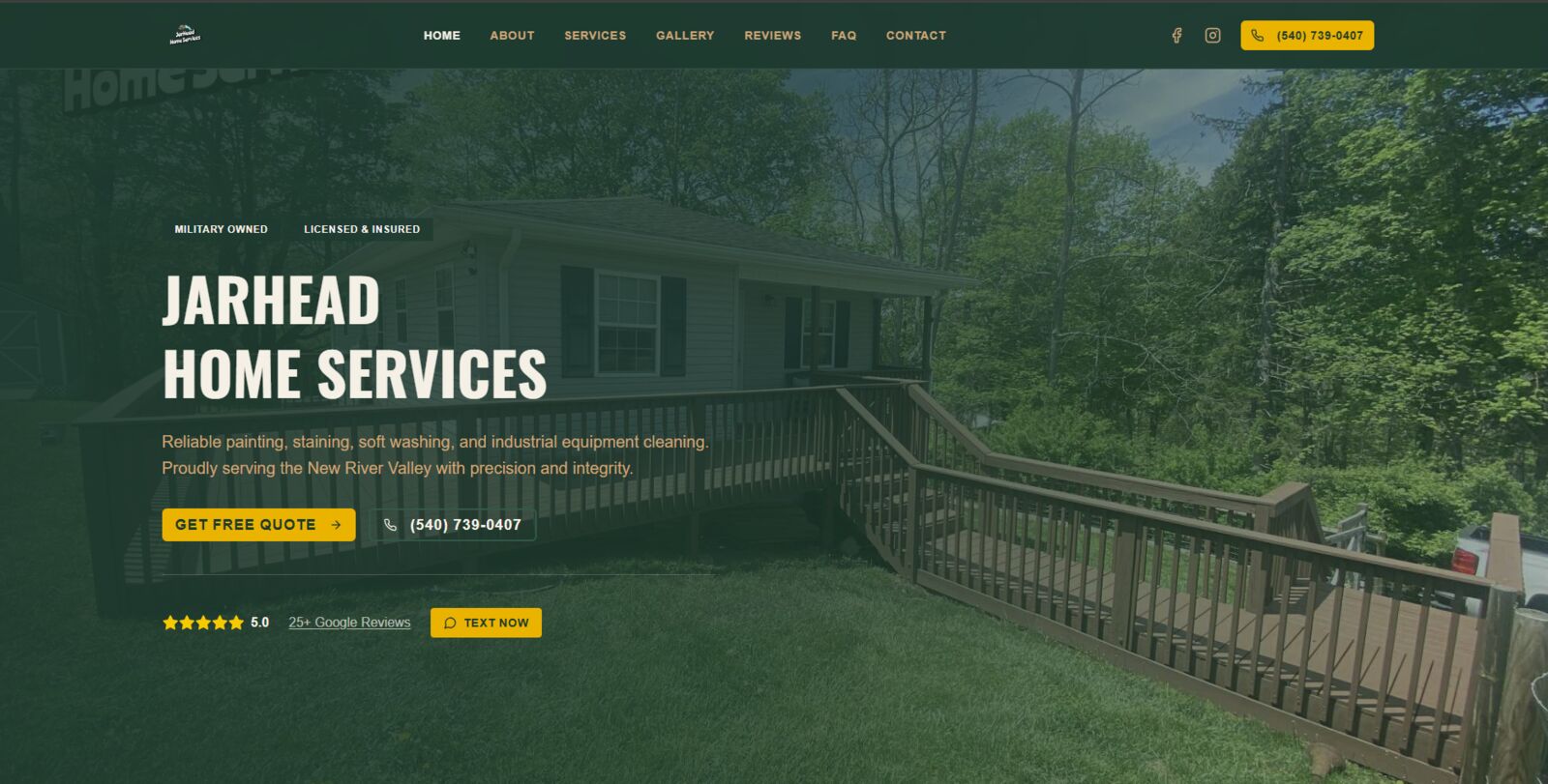Jarhead Home Services - Built by Zaxx Tech