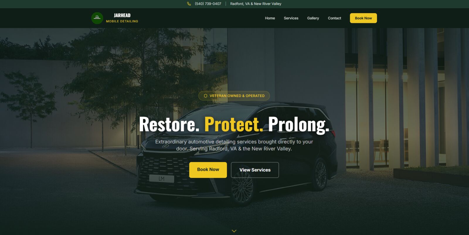 Jarhead Mobile Detailing - Built by Zaxx Tech