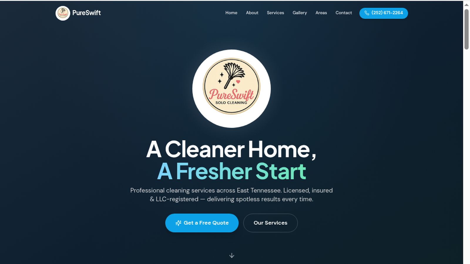 PureSwift Cleaning - Built by Zaxx Tech