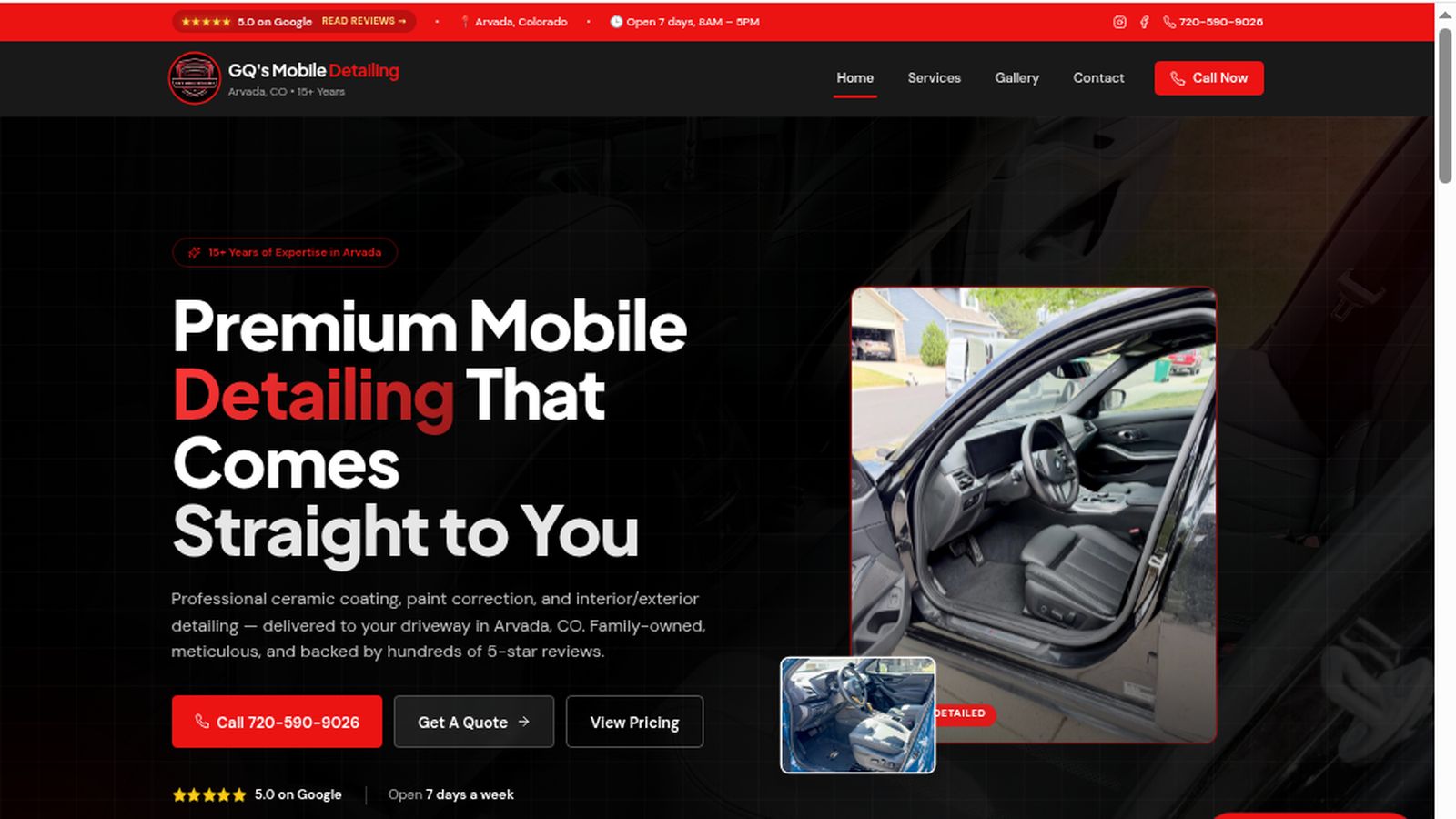 GQ's Mobile Detailing - Built by Zaxx Tech